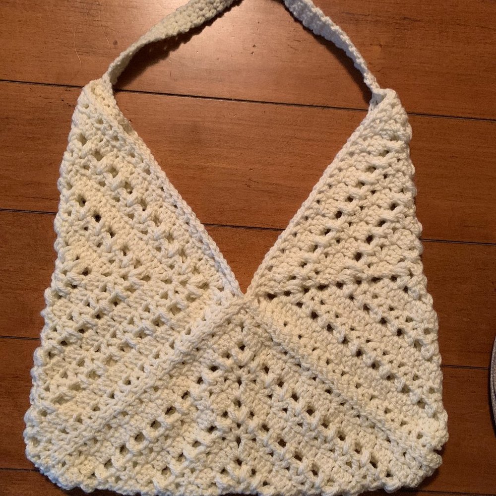 Handmade Granny Square Crochet Handbag